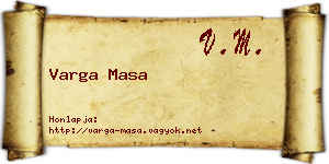 Varga Masa névjegykártya